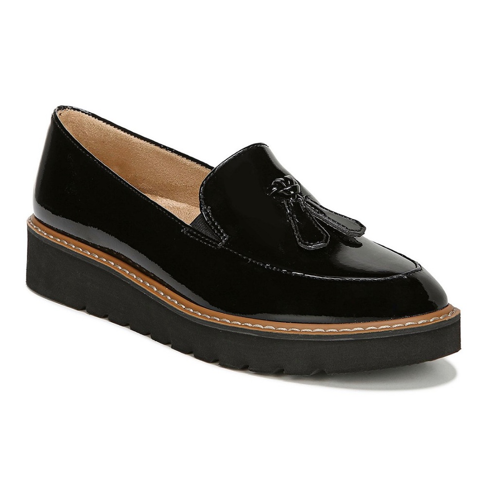🔴 Naturalizer Women’s Black Patent Tassel loafer SZ 9.5M
